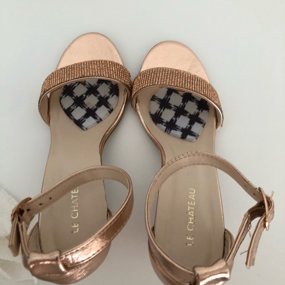 Rose gold high heel sandals - Picture 5 of 9